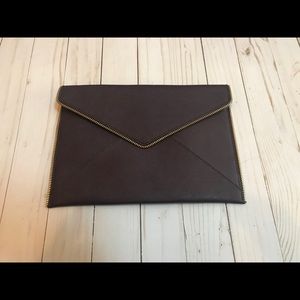 Rebecca Minkoff Leo Clutch In Aubergine